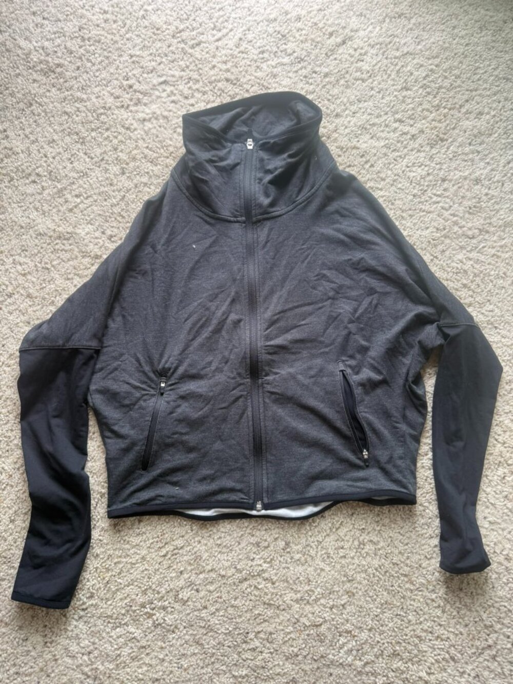 Nike Dri-Fit Full Zip Jacket Dark Gray/Black Size M